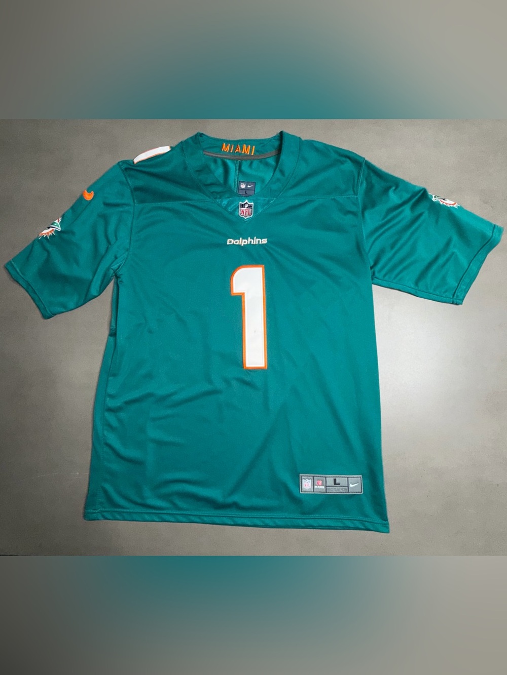 Miami Dolphins NFL On Field Jersey #1 Tagovailoa - L
